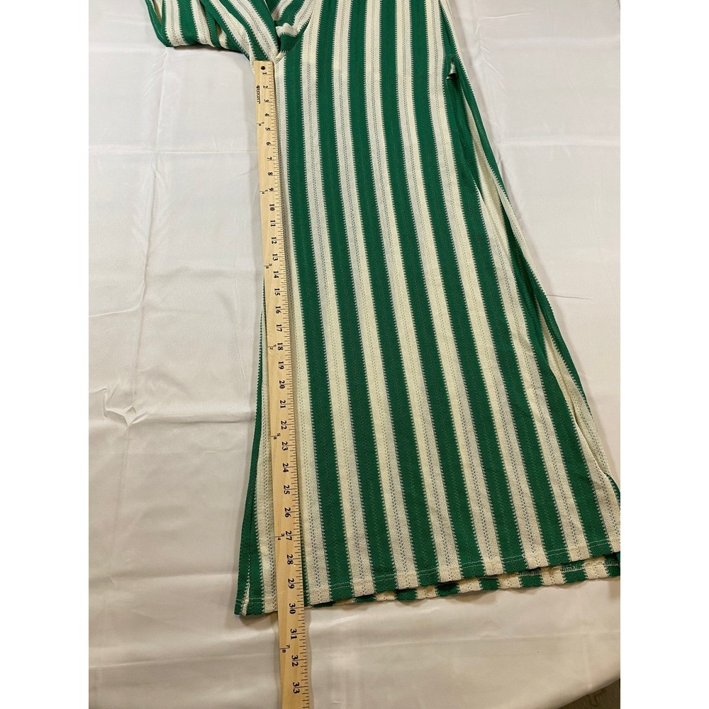 Show Me‎ Your Mumu Green White Stripe Wide Leg Palazzo Pants Women's Small - Picture 7 of 13